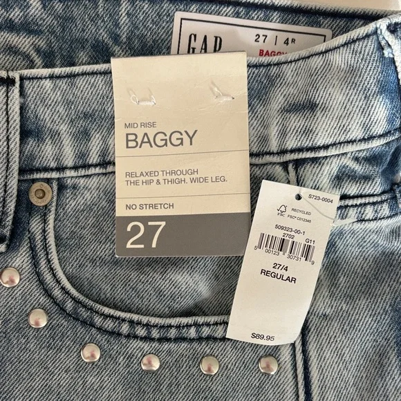 GAP Denim baggy studded Jeans - Picture 6 of 7